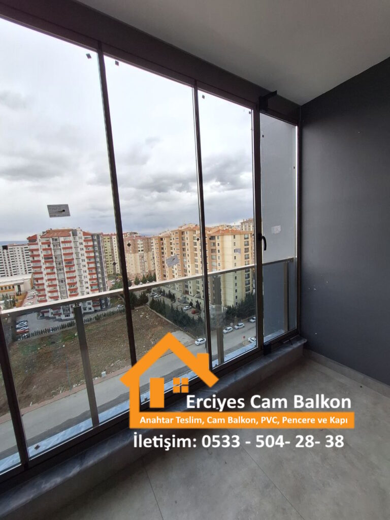 Antrasit Gri Isıcam Kayseri Cam Balkon
